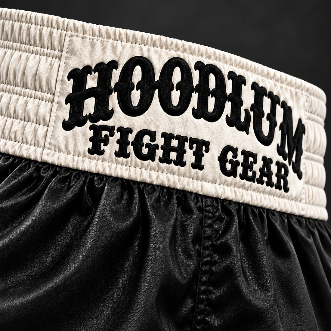Beyond Ring Boxing Shorts — Branding detail (AI demo concept)