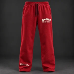 Beyond Ring Lounge Pants — Crimson / Onyx — Front view (AI demo concept)