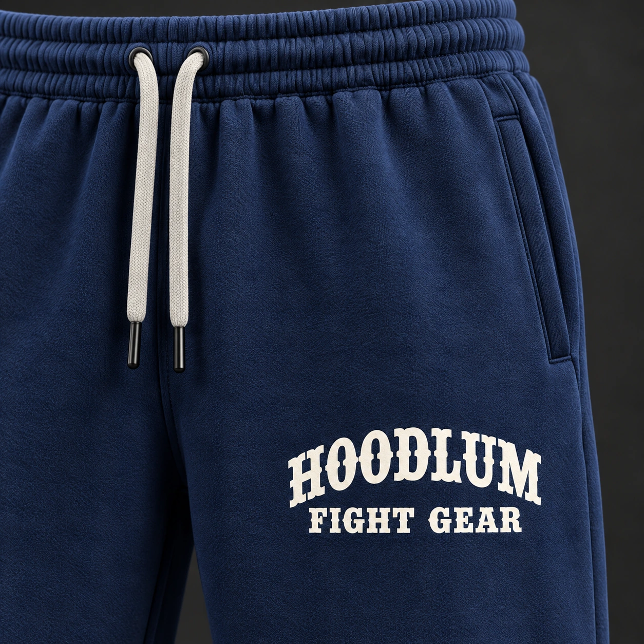 Beyond Ring Lounge Pants — Midnight / Ice — Branding detail (AI demo concept)
