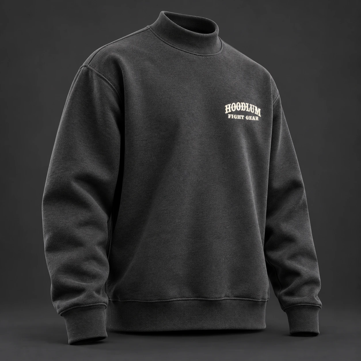 Beyond Ring Mockneck — Three-quarter view (AI demo concept)
