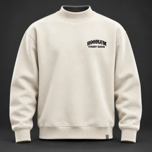 Beyond Ring Mockneck — Bone / Graphite — Front view (AI demo concept)