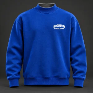 Beyond Ring Mockneck — Cobalt / Steel — Front view (AI demo concept)