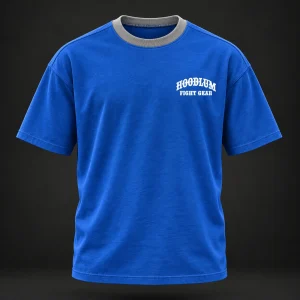 Beyond the Ring Tee — Cobalt / Steel — Front view (AI demo concept)