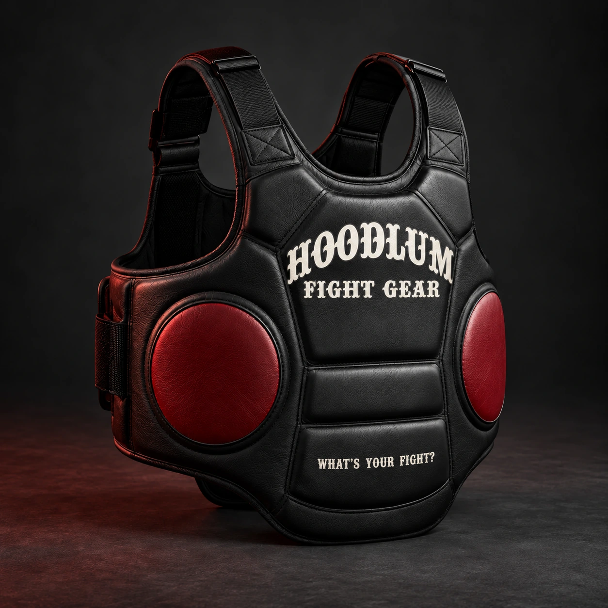 Body Protector — Three-quarter view (AI demo concept)