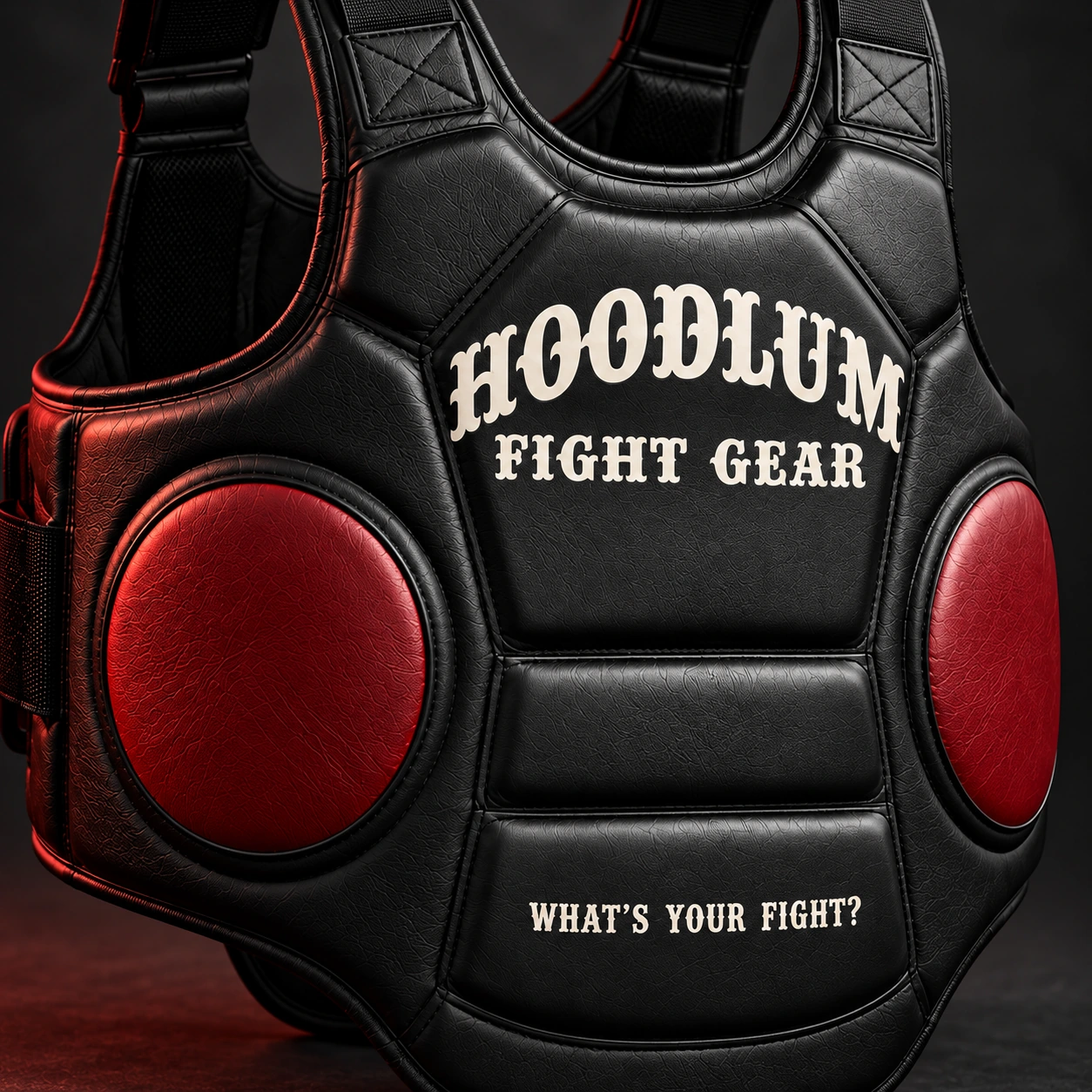 Body Protector — Branding detail (AI demo concept)