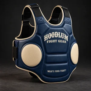Body Protector — Marine / Bone — Three-quarter view (AI demo concept)