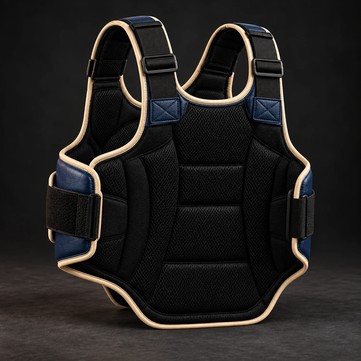 Body Protector — Marine / Bone — Rear view (AI demo concept)