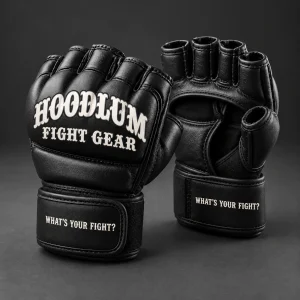 Cage Sparring Gloves — Three-quarter view (AI demo concept)