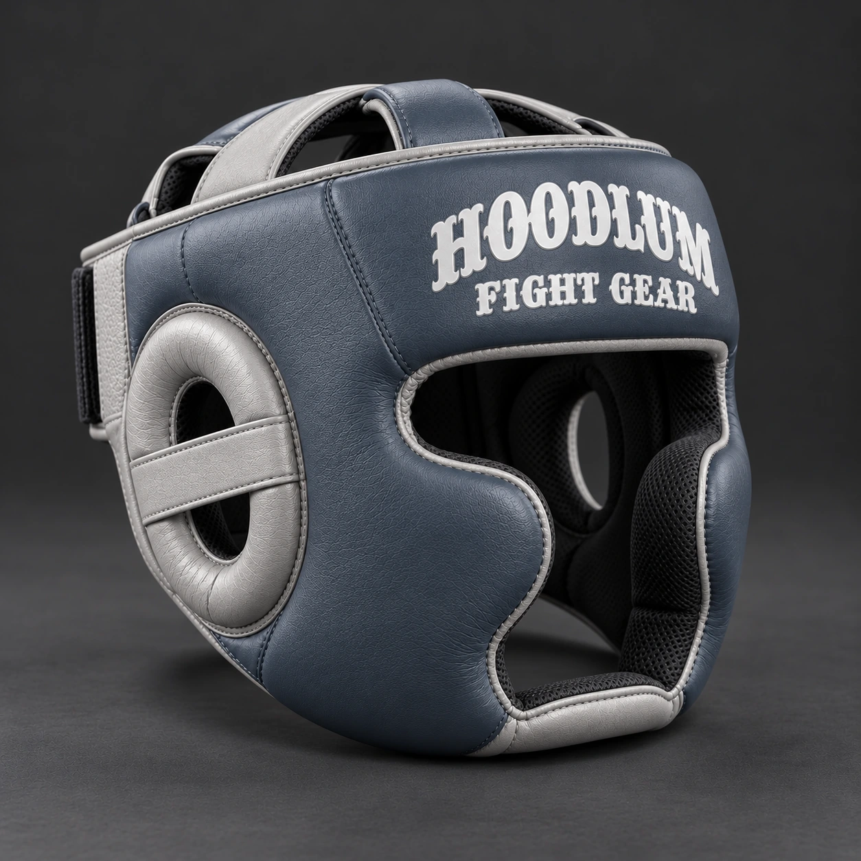 Cage Training Headgear — Slate / Glacier — Opposite-side view (AI demo concept)