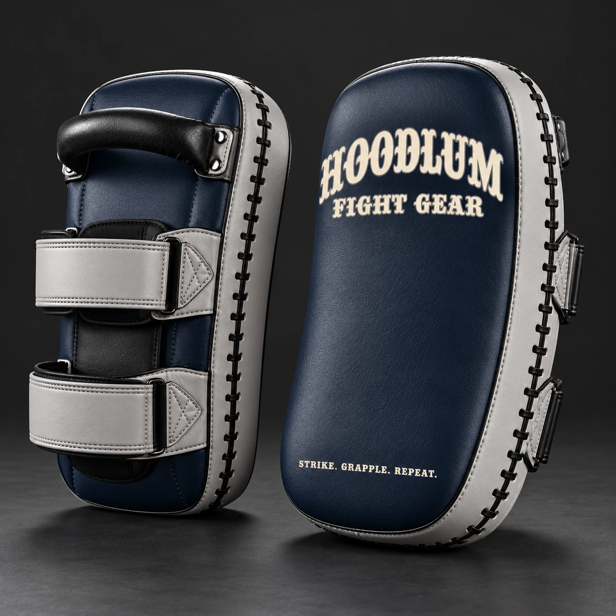 Compact Thai Pads — Midnight / Ice — Opposite-side view (AI demo concept)