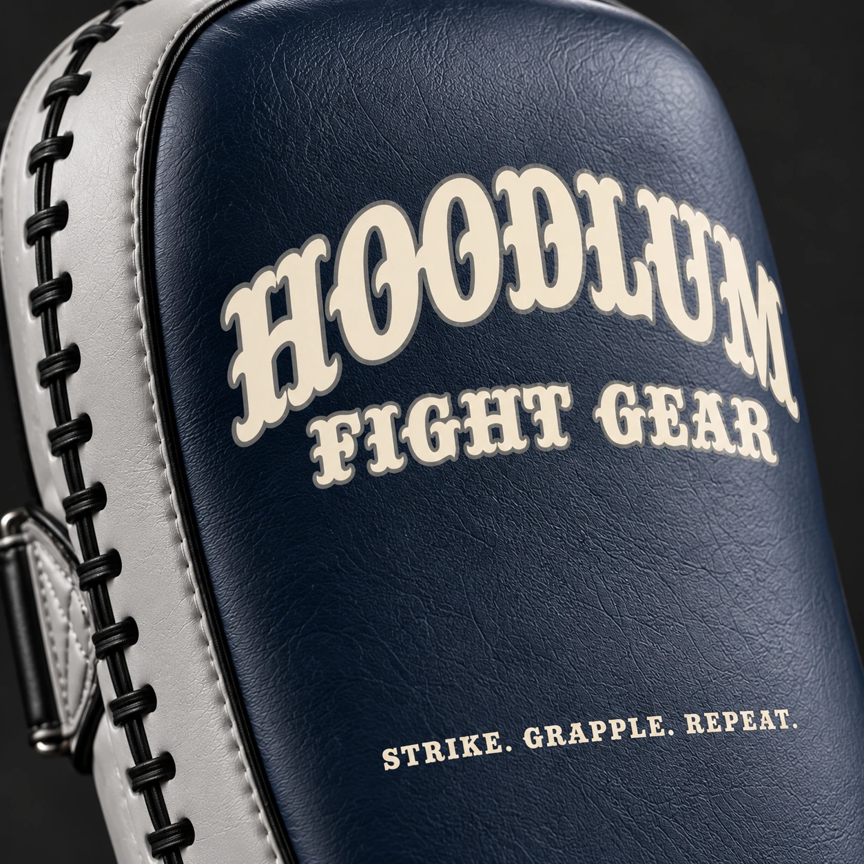 Compact Thai Pads — Midnight / Ice — Branding detail (AI demo concept)