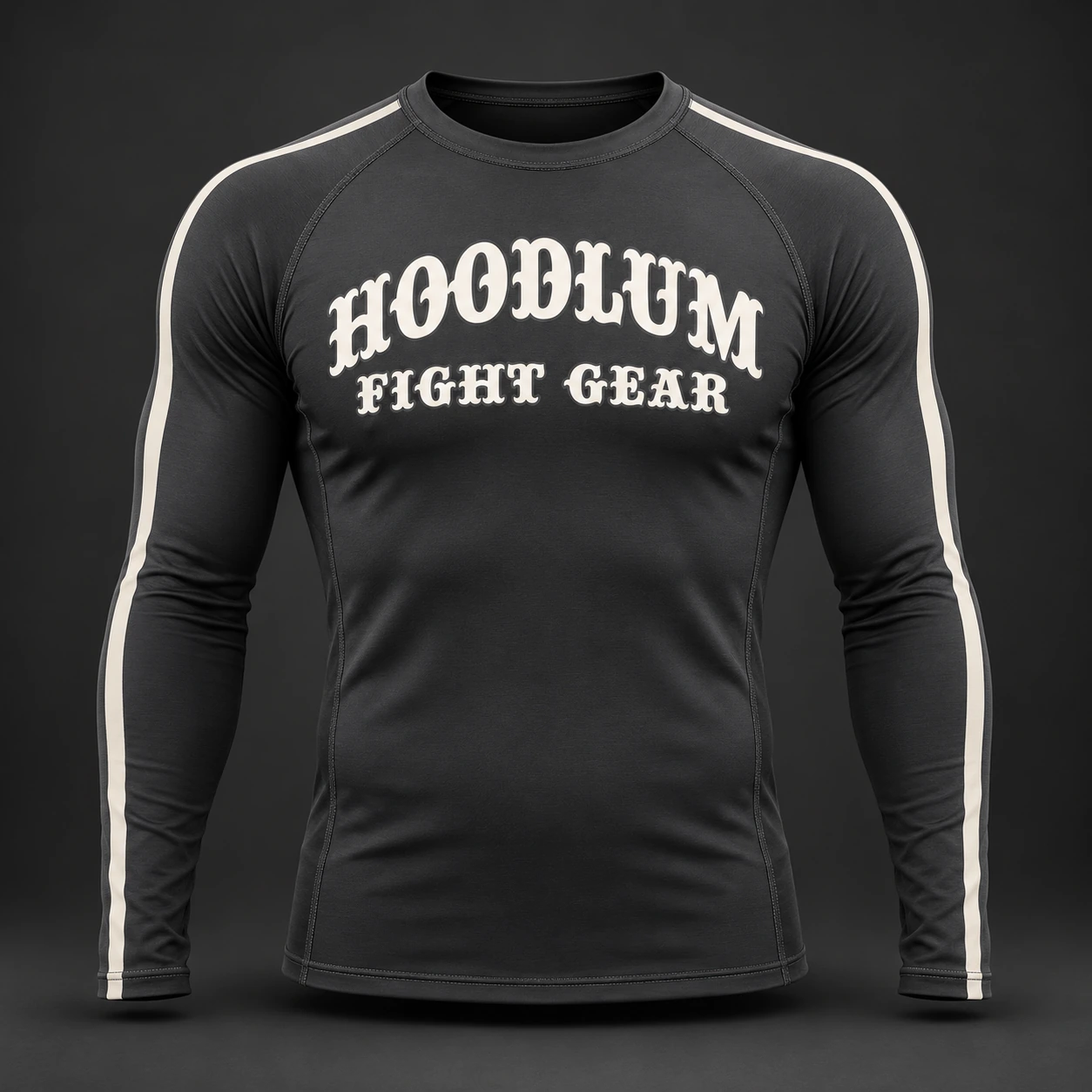 Courage Long Sleeve Rash Guard — Front view (AI demo concept)