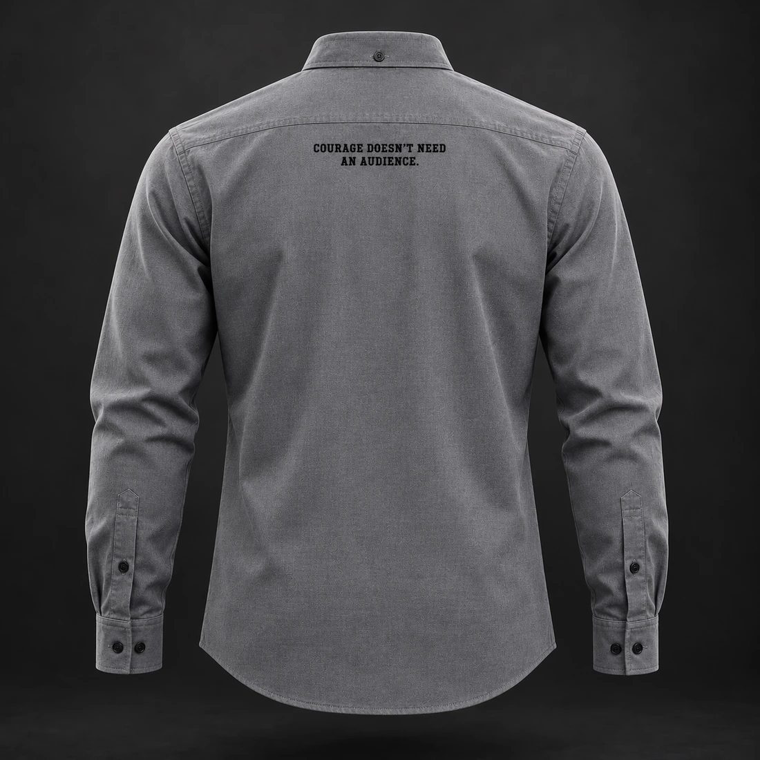 Courage Oxford Shirt — Back view (AI demo concept)