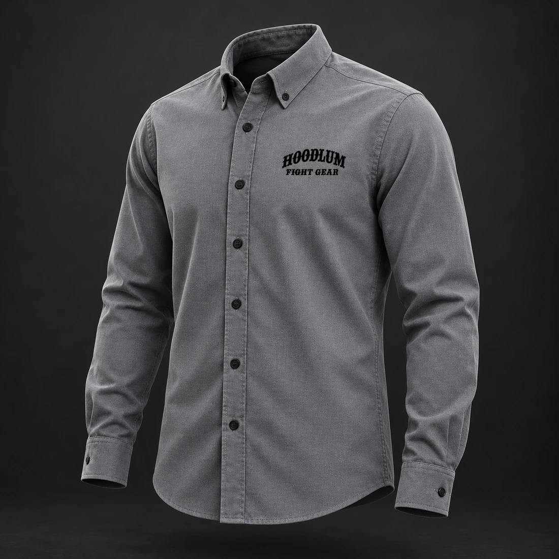 Courage Oxford Shirt — Three-quarter view (AI demo concept)