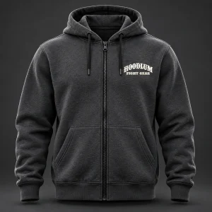 Courage Zip Hoodie — Front view (AI demo concept)