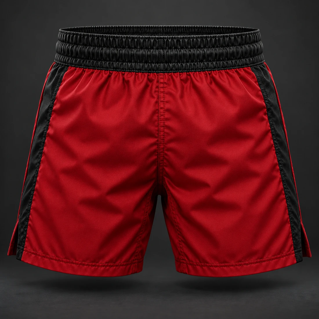 Crimson Corner Shorts — Back view (AI demo concept)