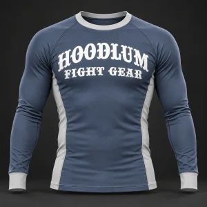 Crimson Grappling Rash Guard — Slate / Glacier — Front view (AI demo concept)