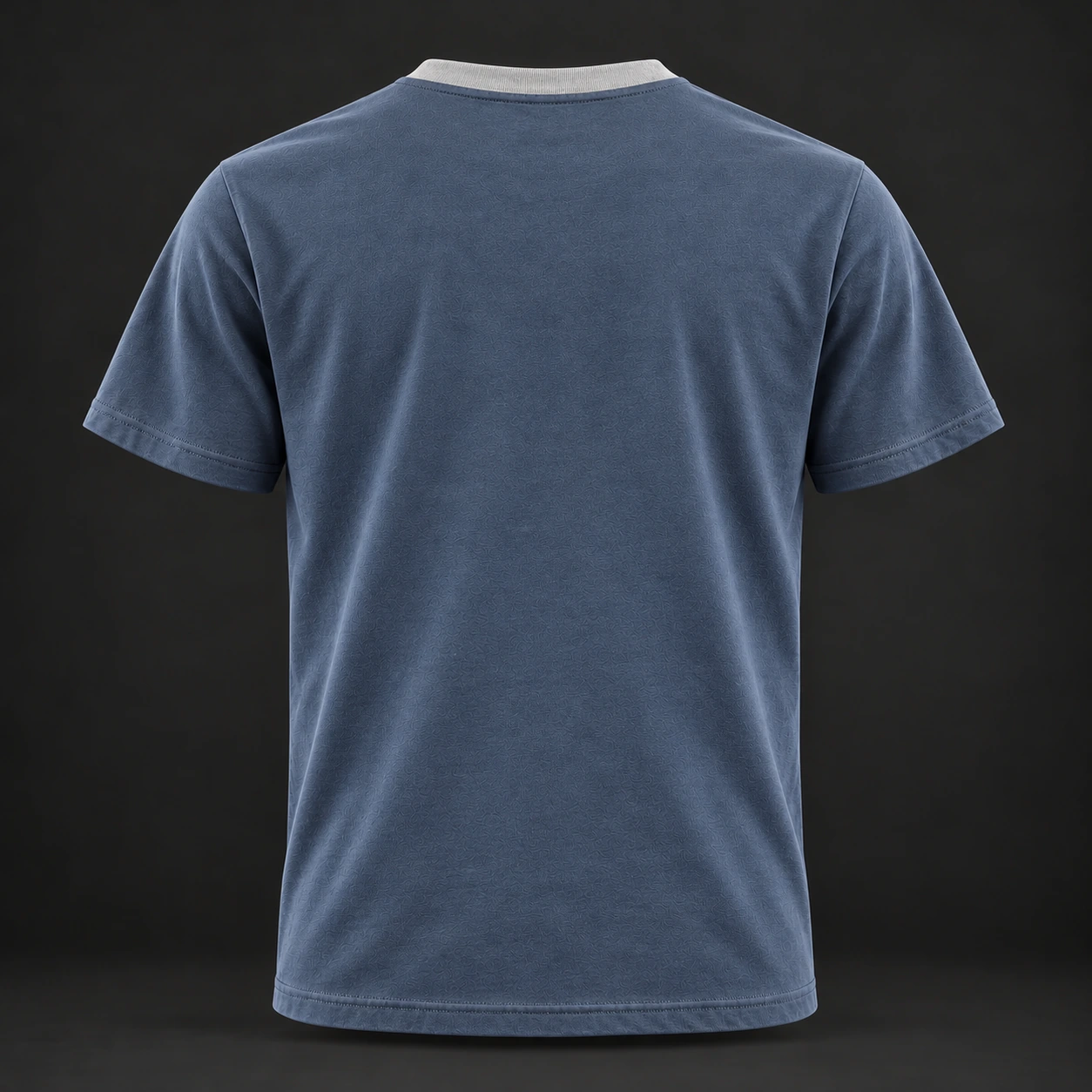 Crimson Identity Tee — Slate / Glacier — Back view (AI demo concept)