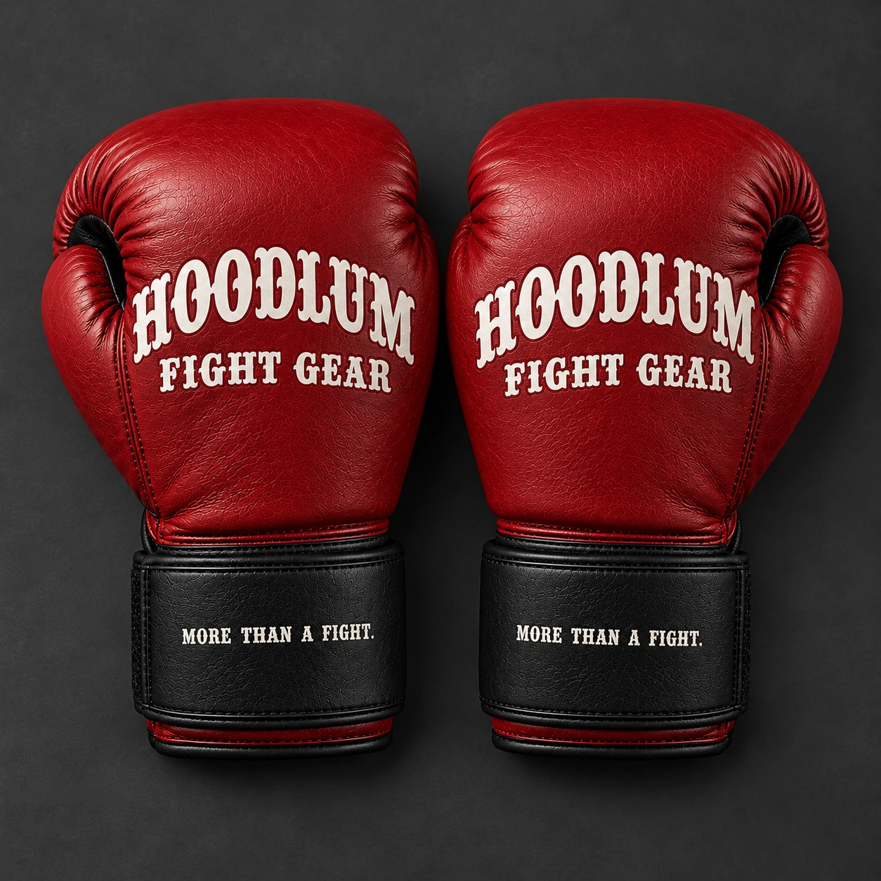 Crimson Sparring Gloves — Top view (AI demo concept)