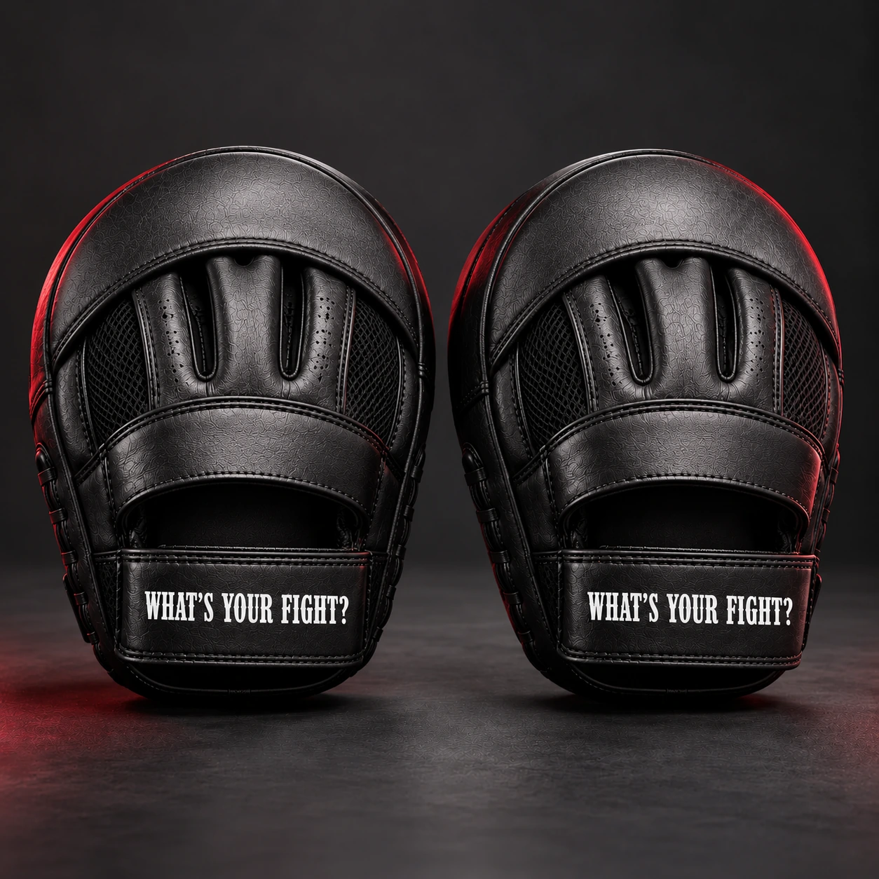 Curved Focus Mitts — Rear view (AI demo concept)