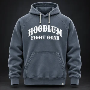 Everyday Fighter Hoodie — Slate / Glacier — Front view (AI demo concept)