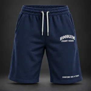 Everyday Jersey Shorts — Midnight / Ice — Front view (AI demo concept)
