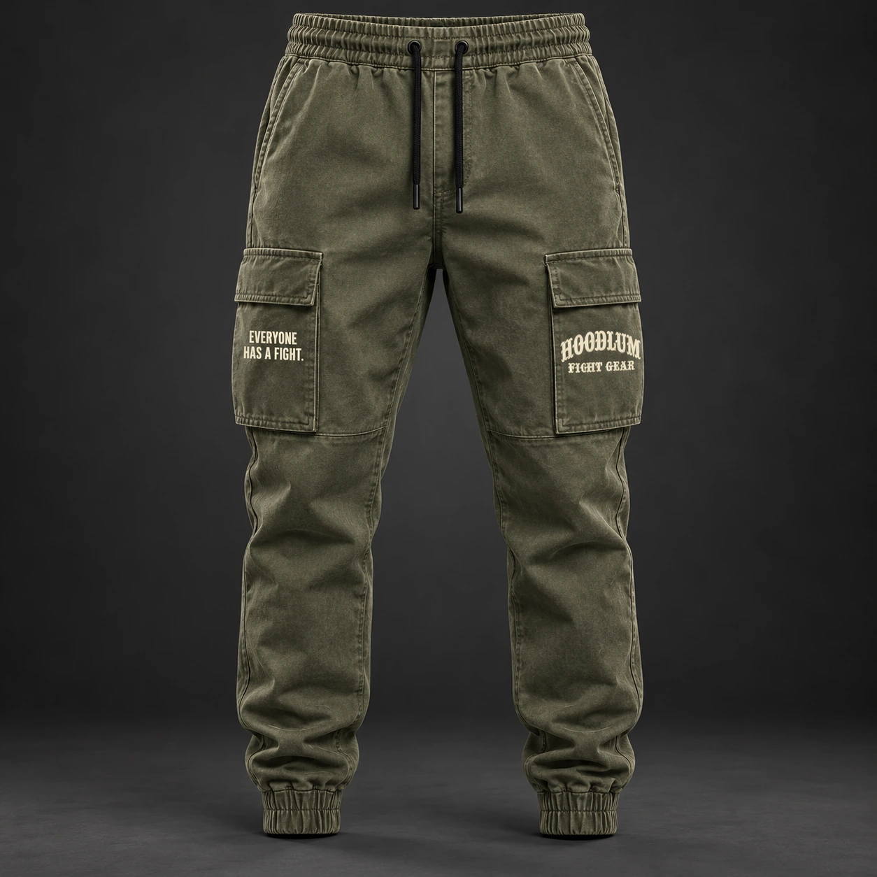 Everyday Utility Joggers — Front view (AI demo concept)