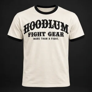 Fight Spirit Ringer Tee — Front view (AI demo concept)