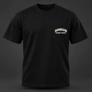 Final Round Pocket Tee — Front view (AI demo concept)