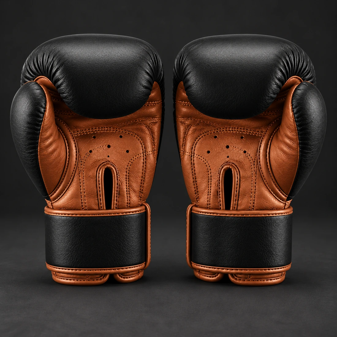 Ghost Training Gloves — Black / Copper — Rear view (AI demo concept)