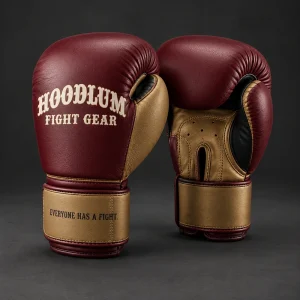 Ghost Training Gloves — Oxblood / Brass — Three-quarter view (AI demo concept)