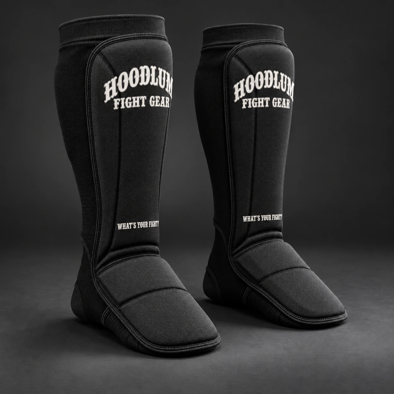 Grappling Shin Sleeves — Three-quarter view (AI demo concept)