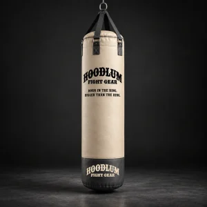 Heavy Bag — Bone / Graphite — Three-quarter view (AI demo concept)