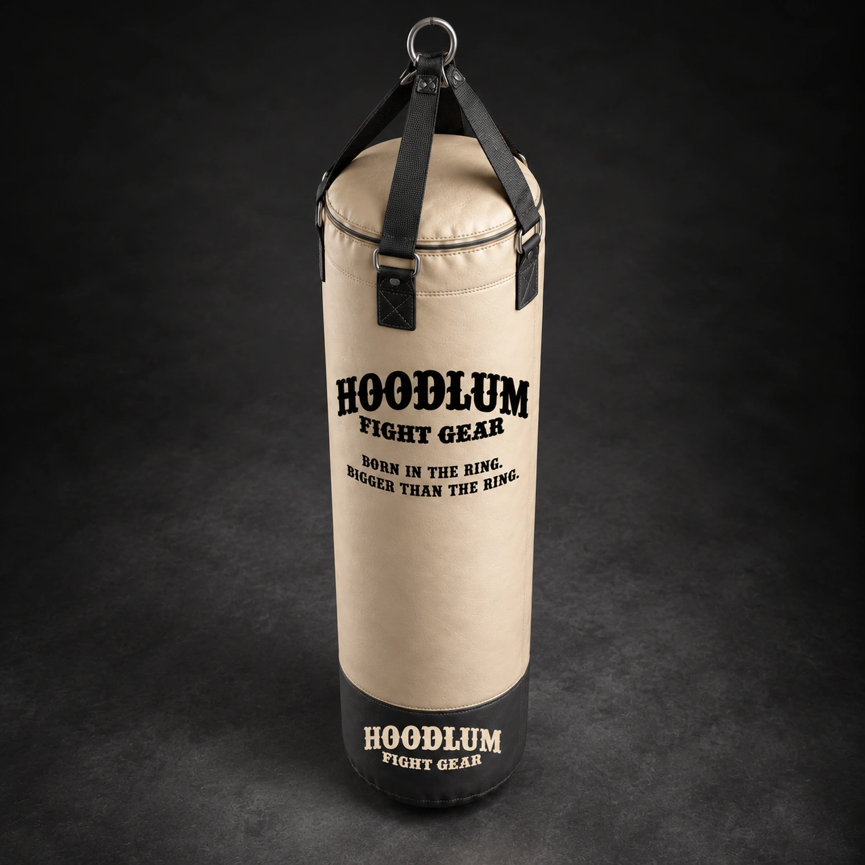 Heavy Bag — Bone / Graphite — Top view (AI demo concept)