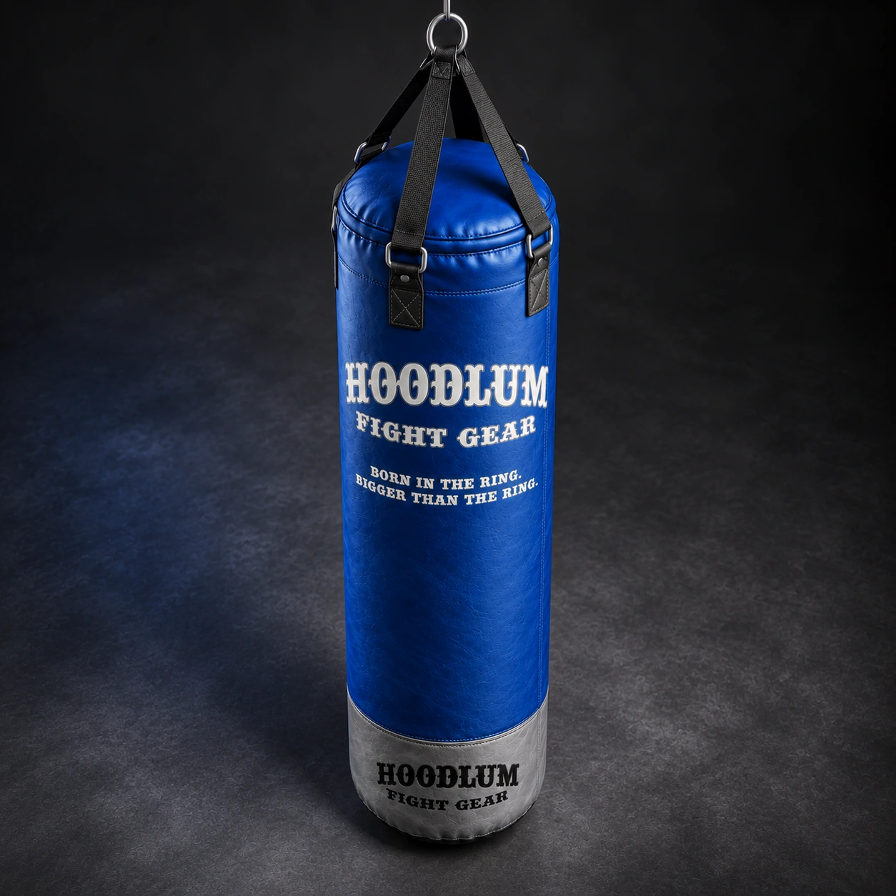 Heavy Bag — Cobalt / Steel — Top view (AI demo concept)