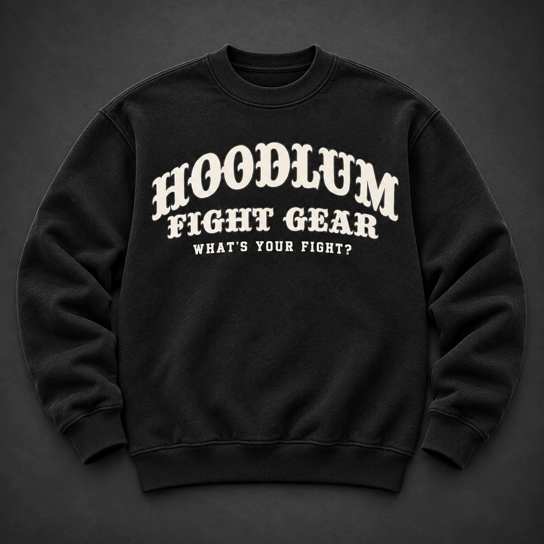 Identity Crewneck Sweatshirt — Flat-lay view (AI demo concept)