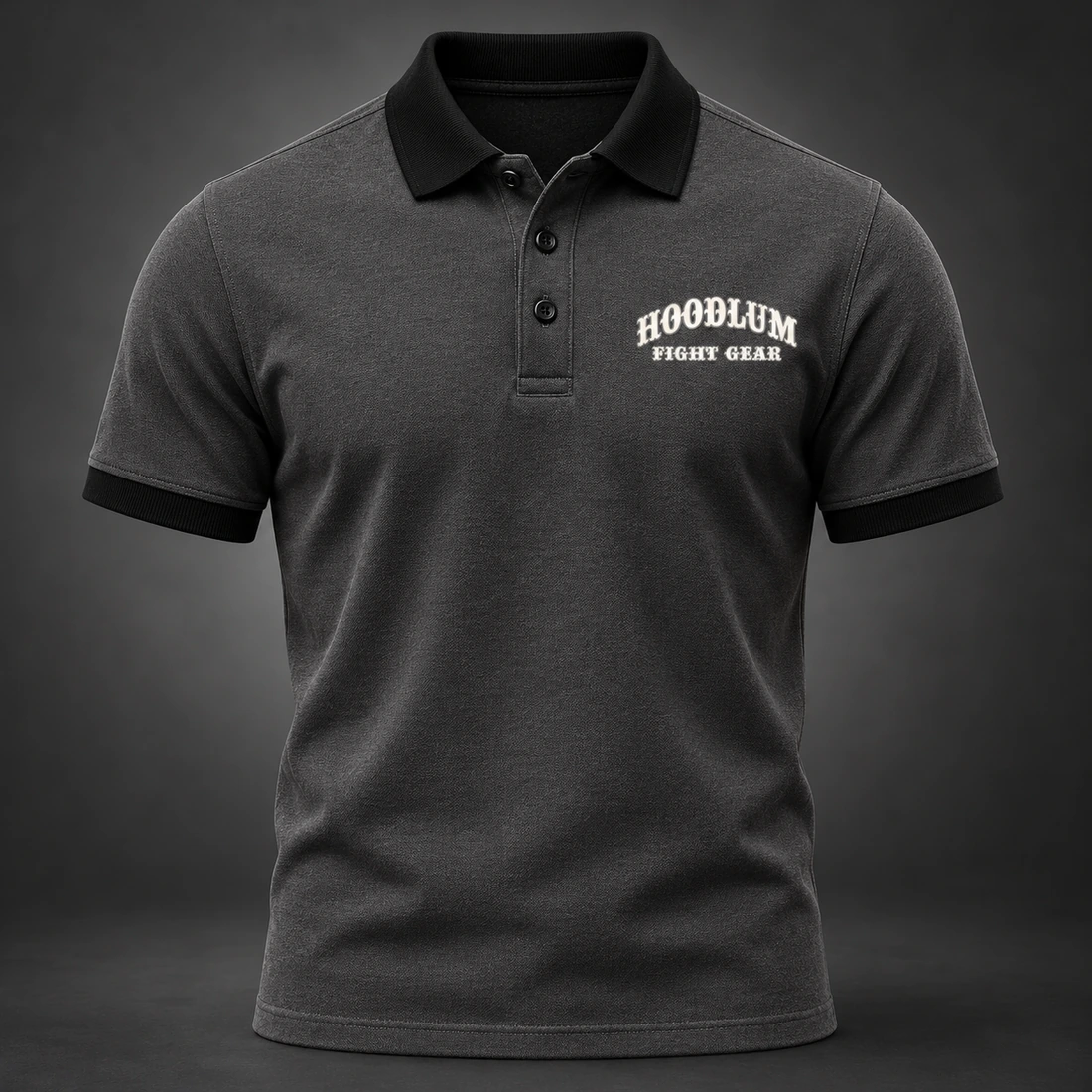Identity Pique Polo — Front view (AI demo concept)