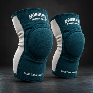 Knee Pads — Petrol / Chalk — Three-quarter view (AI demo concept)