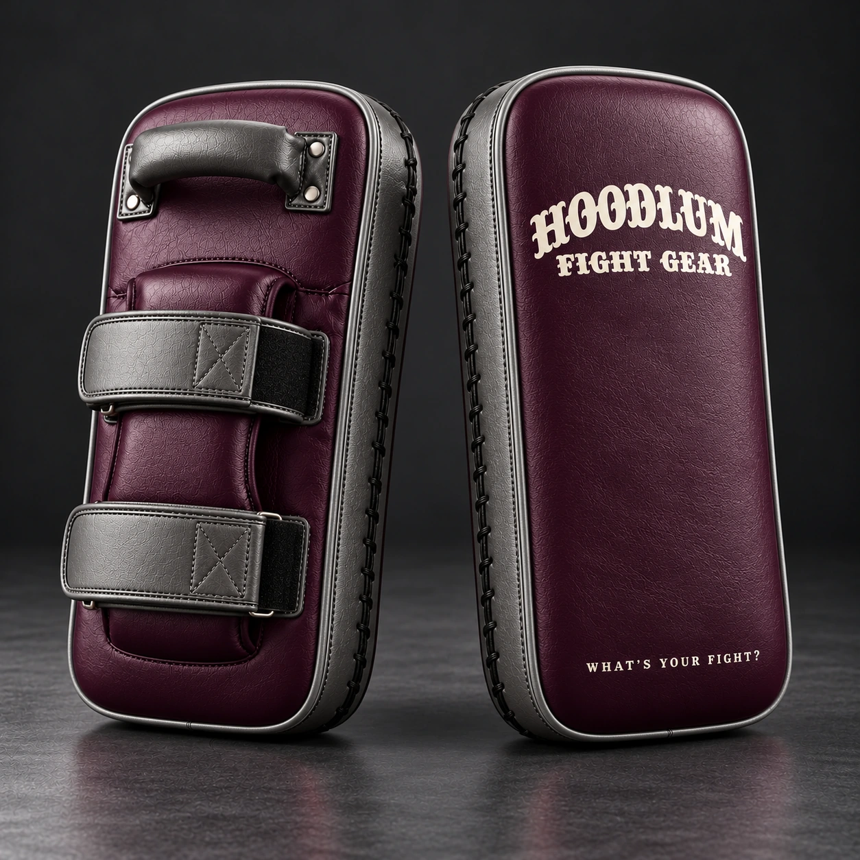 Long Thai Pads — Plum / Pewter — Opposite-side view (AI demo concept)