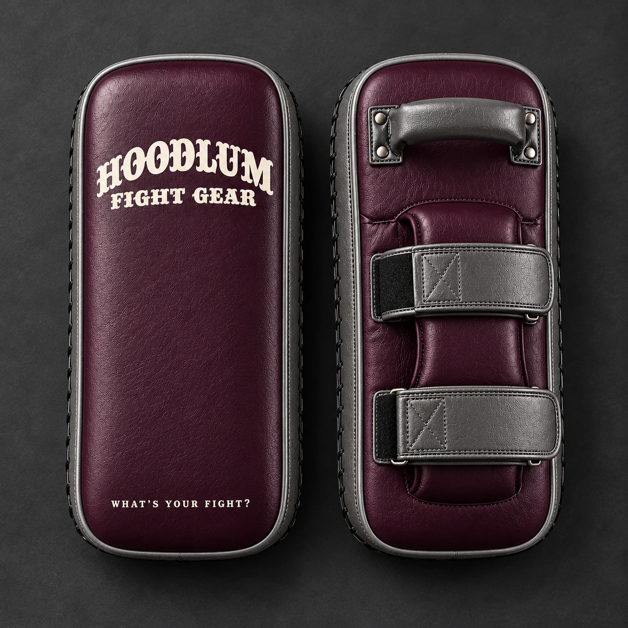 Long Thai Pads — Plum / Pewter — Top view (AI demo concept)