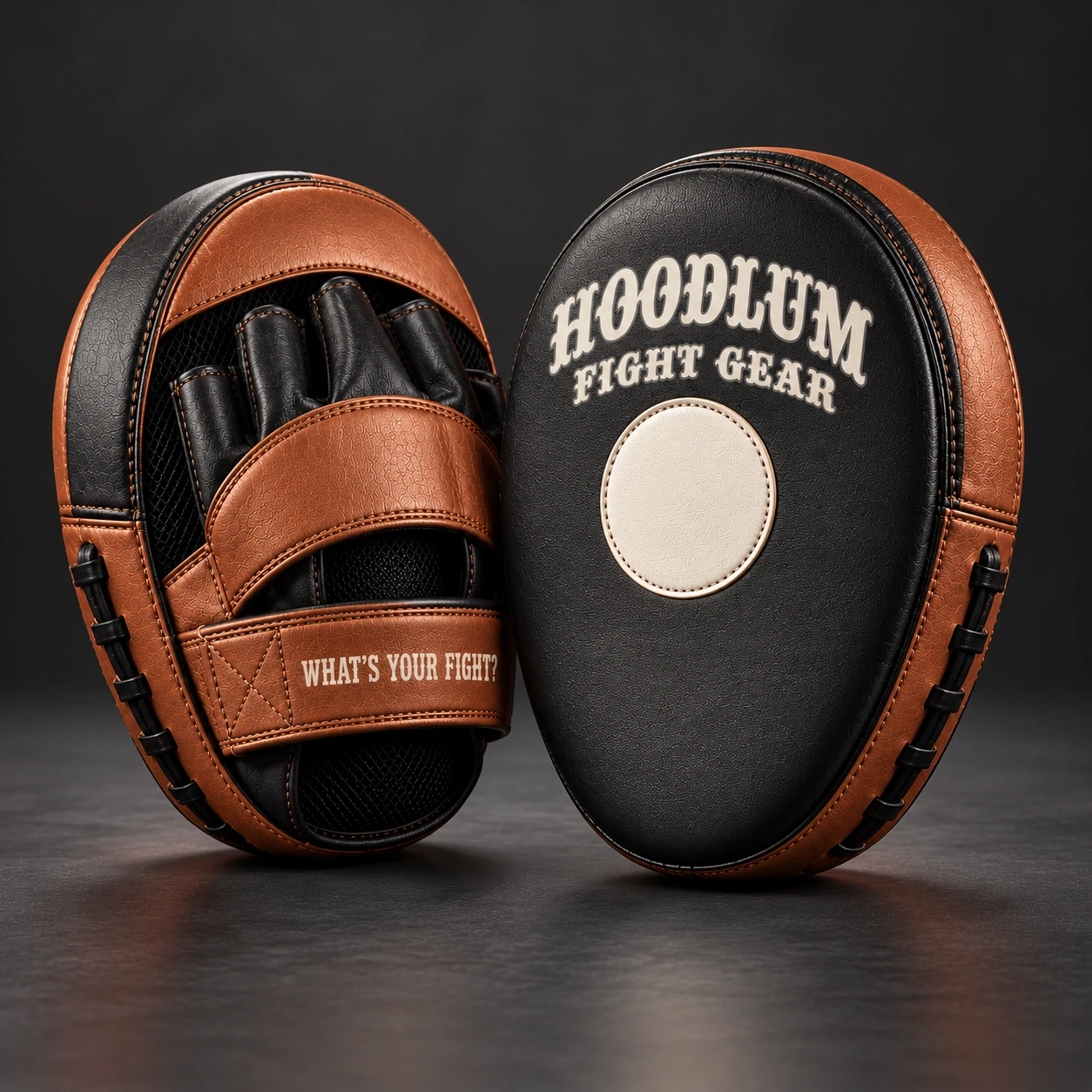 Micro Focus Mitts — Black / Copper — Opposite-side view (AI demo concept)