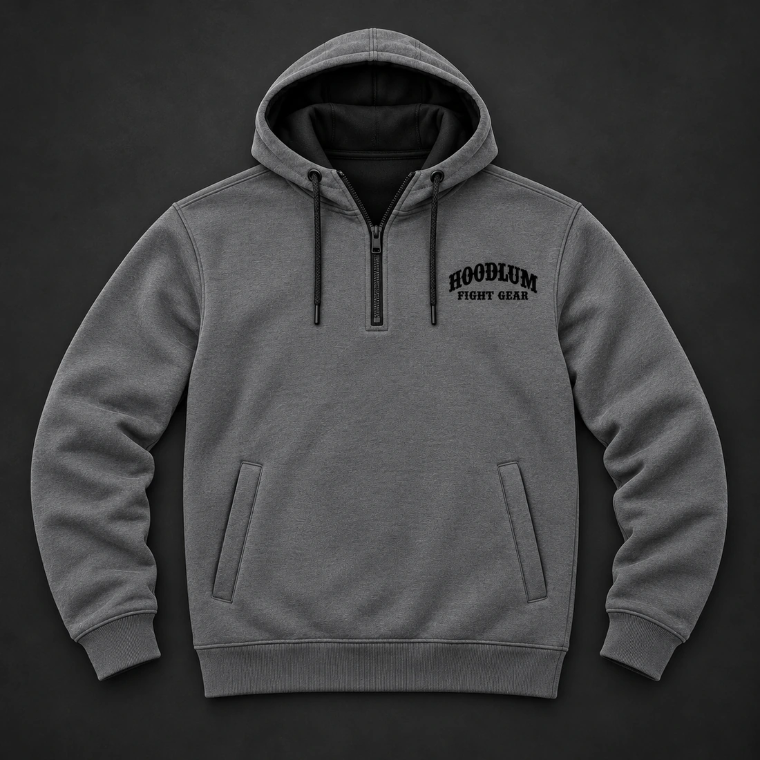 Movement Quarter-Zip Hoodie — Flat-lay view (AI demo concept)