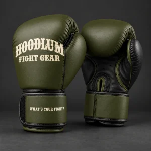 Obsidian Training Gloves — Olive / Carbon — Three-quarter view (AI demo concept)