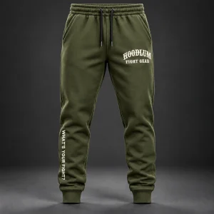 Onyx Identity Joggers — Olive / Carbon — Front view (AI demo concept)