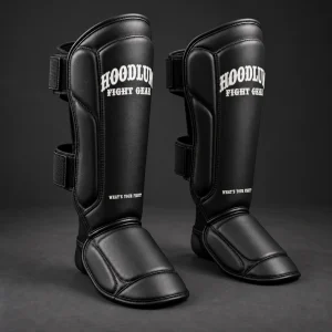 Onyx Shin Guards — Three-quarter view (AI demo concept)