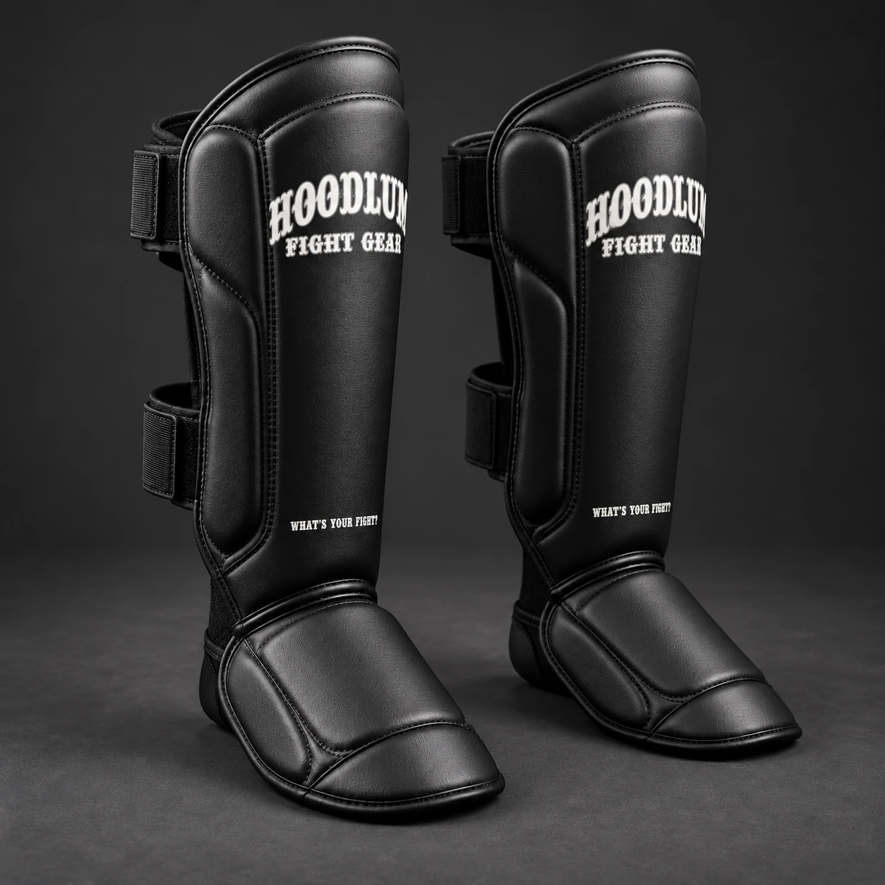 Onyx Shin Guards — Three-quarter view (AI demo concept)