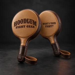 Punch Paddles — Camel / Espresso — Three-quarter view (AI demo concept)