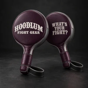 Punch Paddles — Plum / Pewter — Three-quarter view (AI demo concept)