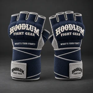 Quick Inner Gloves — Midnight / Ice — Three-quarter view (AI demo concept)