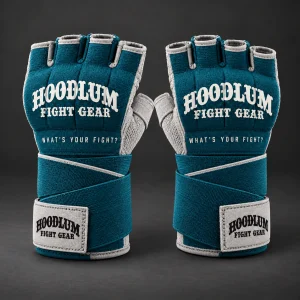 Quick Inner Gloves — Petrol / Chalk — Three-quarter view (AI demo concept)